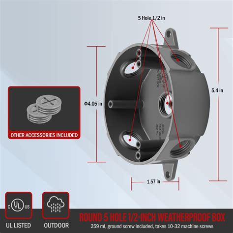 4 in round electrical box|4 round weatherproof electrical box.